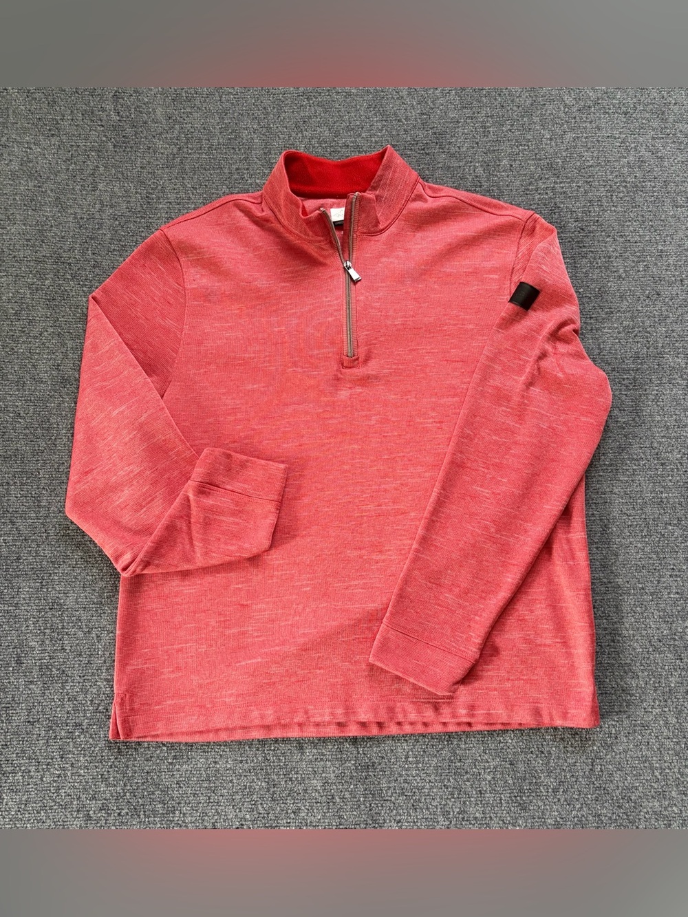 Greg Norman Men’s 1/4 Zip Pullover Red Heather Long Sleeve Size L